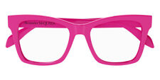 Alexander Mcqueen Am0388o Eyeglasses Women Fuchsia Square 52 New 100 Authentic