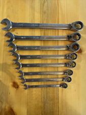 Armstrong Tools Long Reversible Ratcheting Combo Wrench 8 Pc Set Made In Usa