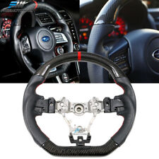 Fits 15-21 Subaru Wrx Sti Steering Wheel Cfperforated Leatherstitchingline
