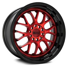 F1r F21 V2 Wheels 18x9.5 40 5x120.65 73.1 Red Rims Set Of 4