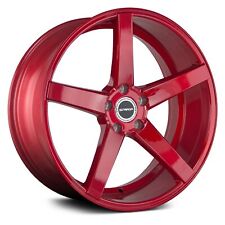 Strada Perfetto Wheels 20x8.5 35 5x114.3 72.6 Red Rims Set Of 4