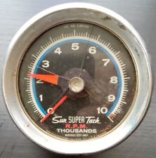 Sun Super Tach Blue Line 10k Tachometer Wcup 1960s 70s V8 Sst-801 Vintage