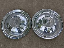 Two Vintage 1951 1952 51 52 Oem Plymouth 15 Hubcaps Wheel Covers Ship Emblem