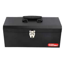 16 Metal Tool Box With Removable Tool Tray Black