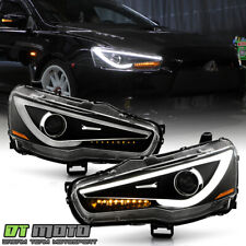 For 2008-2017 Mitsubishi Lancer Halogen Led Tube Sequential Projector Headlights
