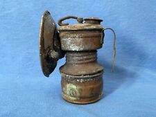 Antique Brass Miners Helmet Headlamp Carbide By Universal Lamp Co. Guys Dropper