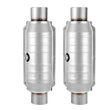 2pcs 2.5 Catalytic Converter Universal For Epa Approved Weld-on Stainless Steel