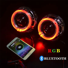 3.0 Inch H1 Bi Xenon Hid Projector Lens Shrouds Rgb App Bluetooth Led Angel Eyes