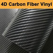 24 X 60 Black Carbon Fiber Vinyl Film Wrap 4d Bubble Free Air Release 2ftx5ft