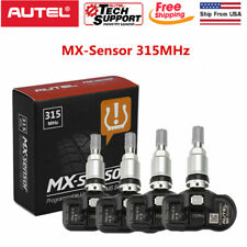 4 Autel Tpms Mx-sensor 315mhz Programmable Universal Tire Pressure Sensor Us