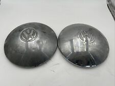 2 Vintage Chrome Volkswagen Vw 10 Hubcaps Free Shipping