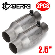 2pcs 2.5 Inletoutlet Catalytic Converter Universal High Flow Performance Usa