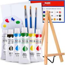 Art Canvas Paint Set Supplies 14-piece Mini Canvas Acrylic Painting Kit With W