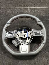 2015 Subaru Wrx Steering Driver Wheel Black Red Stitching Oem