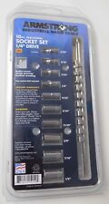 Armstrong 15-249a 10 Piece Fractional 14 Drive 6 Point Socket Set Usa
