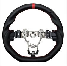 Revesol Black Sports Steering Wheel Red Strip For 2015-2021 Subaru Sti Wrx S209