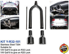 Exhaust Muffler For Vw Golf 5 6 To Give An R32 R20 Look With 101mm Tips