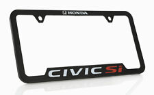 Honda Civic Si Wordmark Black Abs Plastic License Plate Frame Holder 2 Hole