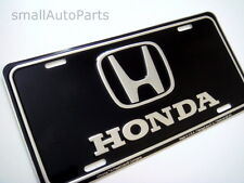 New Honda License Plate Tag Metal Aluminum Black H Logo