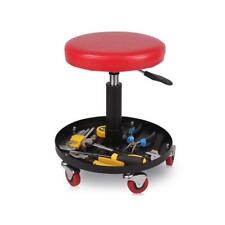 Red Rolling Pneumatic Creeper Seat Garage Shop Adjustable Mechanic Chair 300 Lb