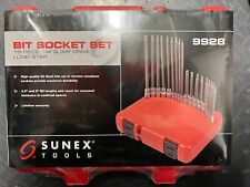 Sunex Tools 9928 - 18 Piece 14 And 38 Drive Long Star Bit Socket Set