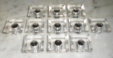 11 Lucite Cabinet Door Drawer Pull Handle Knobs 1 34 Square W Chrome Stem