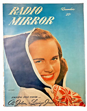 Vtg Radio Mirror Magazine December 1947 Jan Ford 25c Issue Very Nice