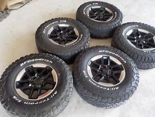 Set Of 5 2021 Jeep Wrangler 17x7.5 Factory Wheels 5x5 And Bfg Lt28570r17 Tires