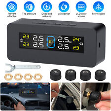 Car Wireless Tpms Lcd Tire Pressure Monitoring System 4 External Sensors