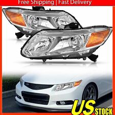 For 2012-2015 Honda Civic Sedan 4-door 4dr Chrome Headlights Amber Corner Lamps