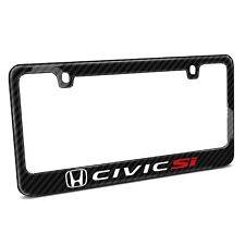 Black Real Carbon Fiber License Plate Frame - Honda Civic Si
