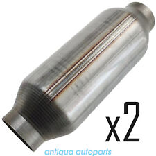 2x 2.25 Catalytic Converter Universal Fit Epa Inlet Outlet Weld-on Replacement
