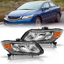 For 2012-2015 Honda Civic Sedan 12-13 Coupe Oe Style Headlights Assembly Pair