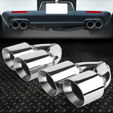 2pcs Stainless Steel Dual Exit Exhaust Muffler Tips Universal Fit 2.5piping