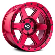 Dirty Life 9315 Compound Wheels 17x9 -12 6x139.7 106 Red Rims Set Of 4