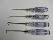 New Craftsman Hook Pick Set 4 Tools Clear Handles Sealed 4pc 4-piece