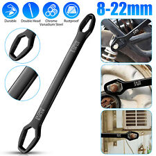 Universal Double-head Wrench Self-tightening Adjustable Spanner Tool 8-22mm Us