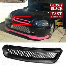 For Honda Civic Ejek 96-98 Jdm Type R Painted Black Mesh Abs Front Hood Grille