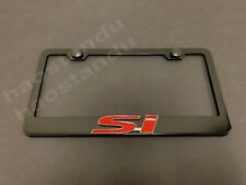 1x Si 3d Emblem Badge Black Stainless License Plate Frame Rust Free Red
