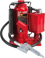 Big Red 12 Ton Pneumatic Air Hydraulic Manual Hand Pump Bottle Jack Torin Red