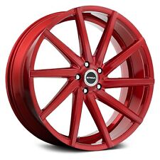 Strada Sega Wheels 22x9 15 5x114.3 72.6 Red Rims Set Of 4